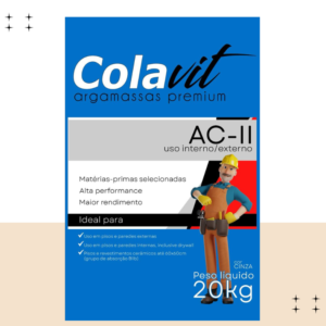 Argamassa ac2 colavit cinza 20kg