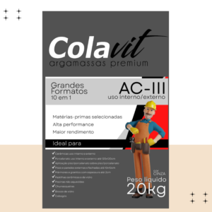 Argamassa ac3 colavit cinza 20kg