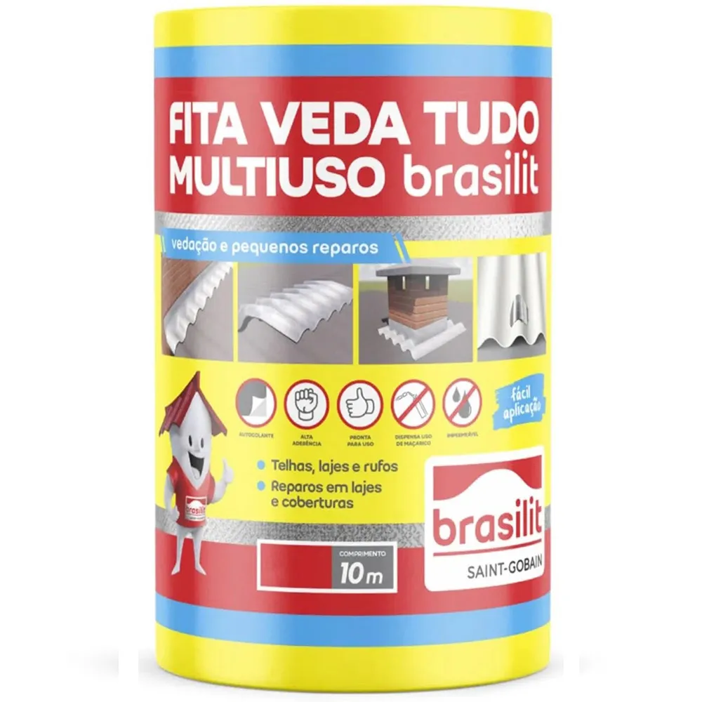 Vedatudo Fita Aluminizada Brasilit 10cmx10m